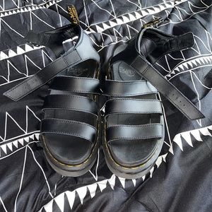 Dr.Marten Blaire Platform Black Sandals Like New Size 9